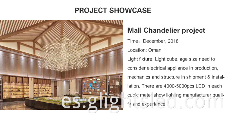 Precio de fábrica de fabricación china Crystal K9 Lámpara colgante de luz